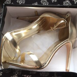 Gold Strapped Heels